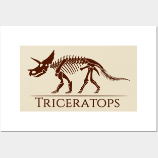 Triceratops Skeleton Posters and Art